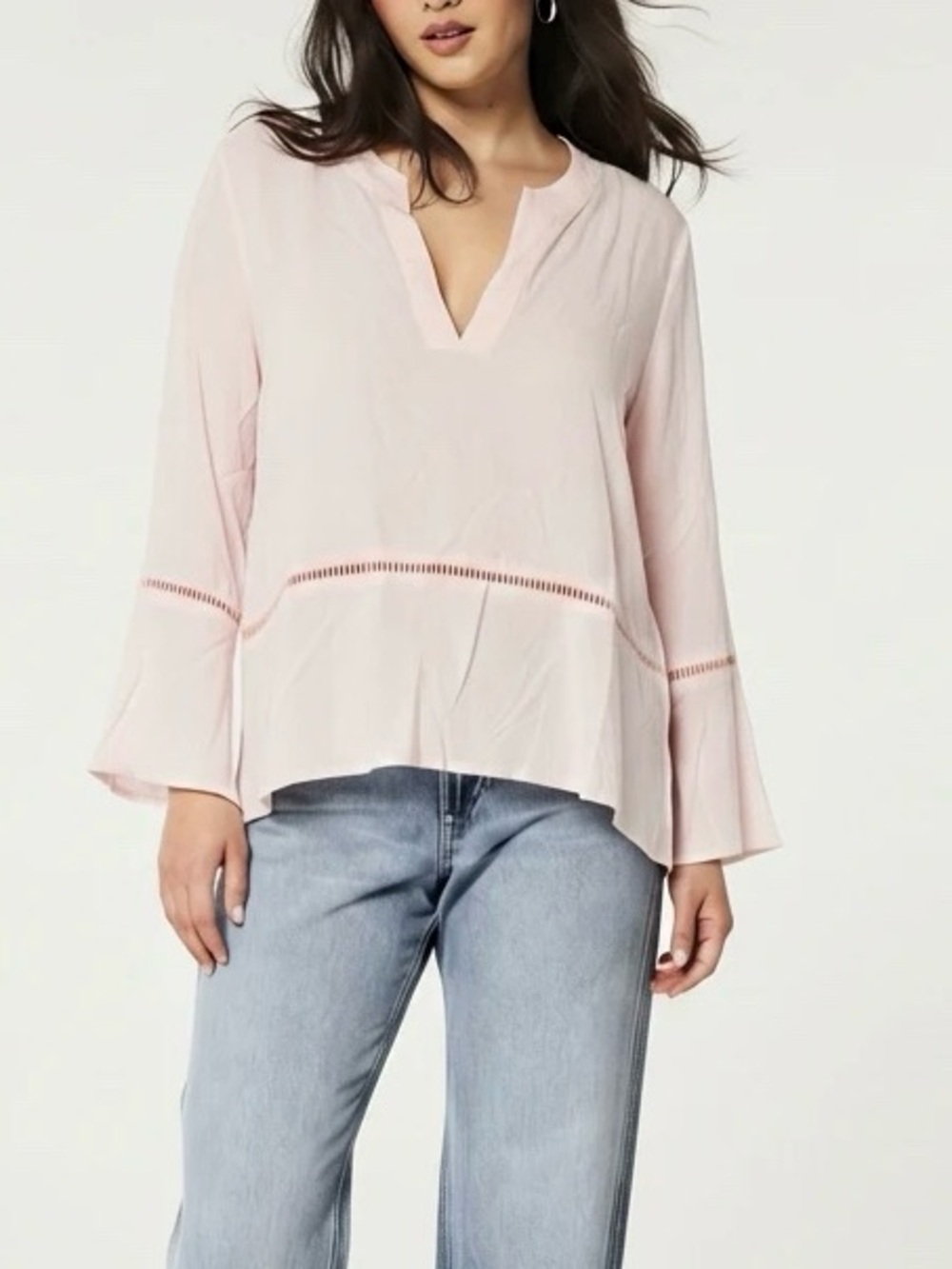 Light Pink Long Sleeve Blouse